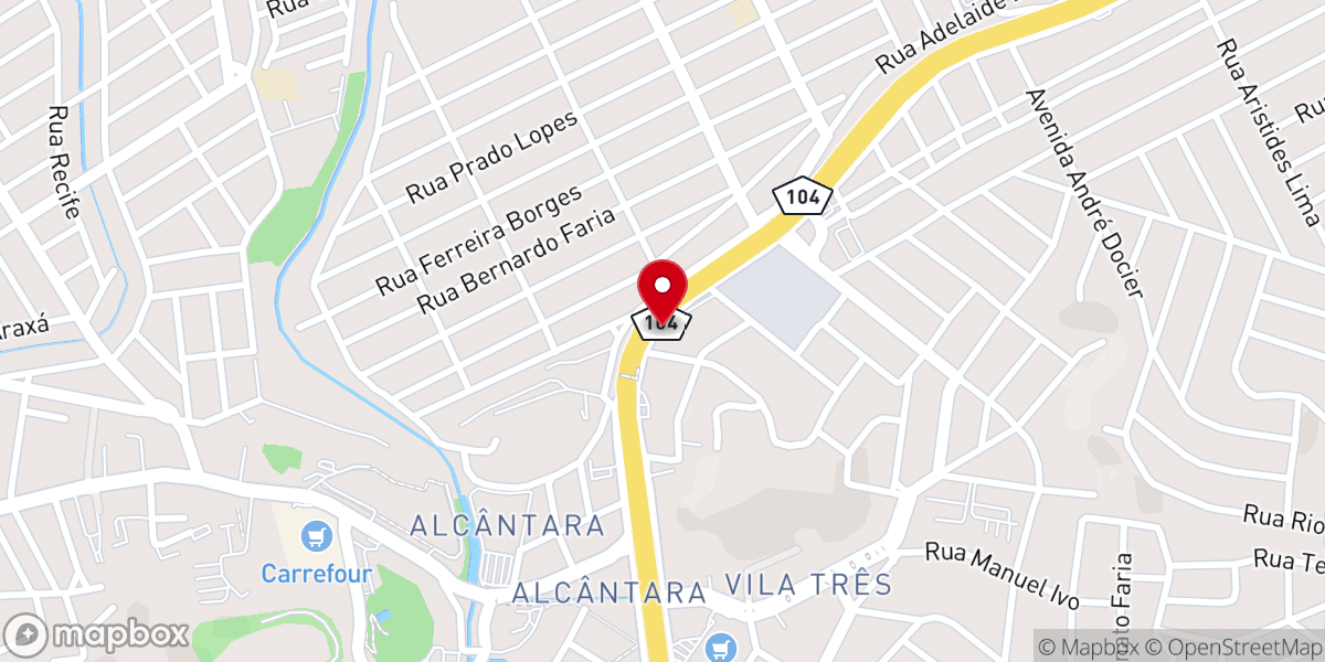 Map showing location of Ministério Geral da Igreja Evangélica Assembléia Deus de Alcantara