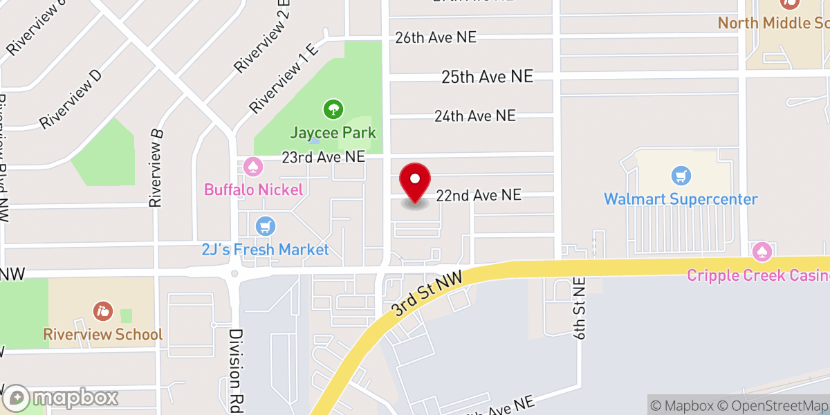 Map showing location of Corpus Christi Catholic Church