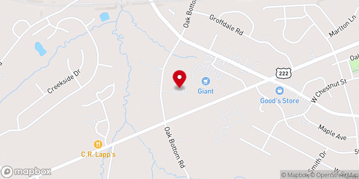 Map showing location of Solanco Bible Church