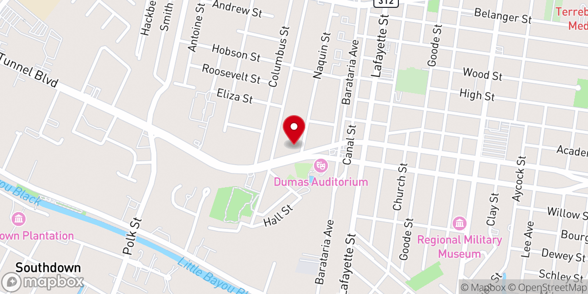 Map showing location of Pleasantview Baptist Church