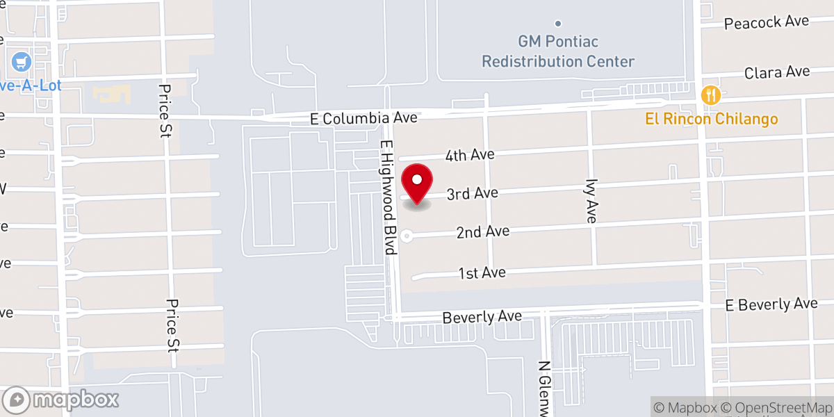 Map showing location of Berea Family Tabernacle of Faith