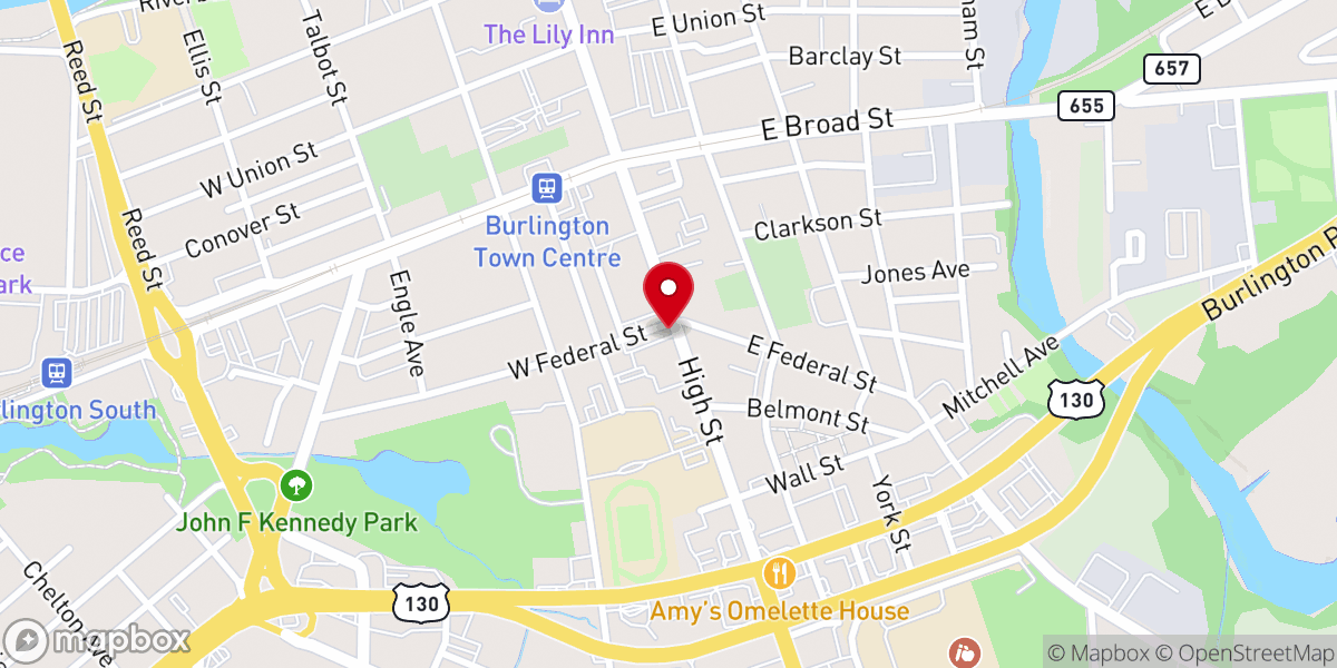 Map showing location of Wisdom Centre of Burlington New Jersey Twc-bnj