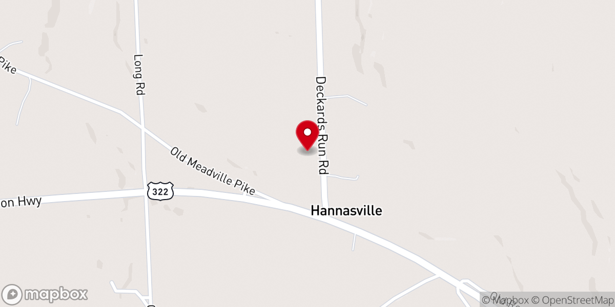 Map showing location of Canal Wesleyan Methodist Church