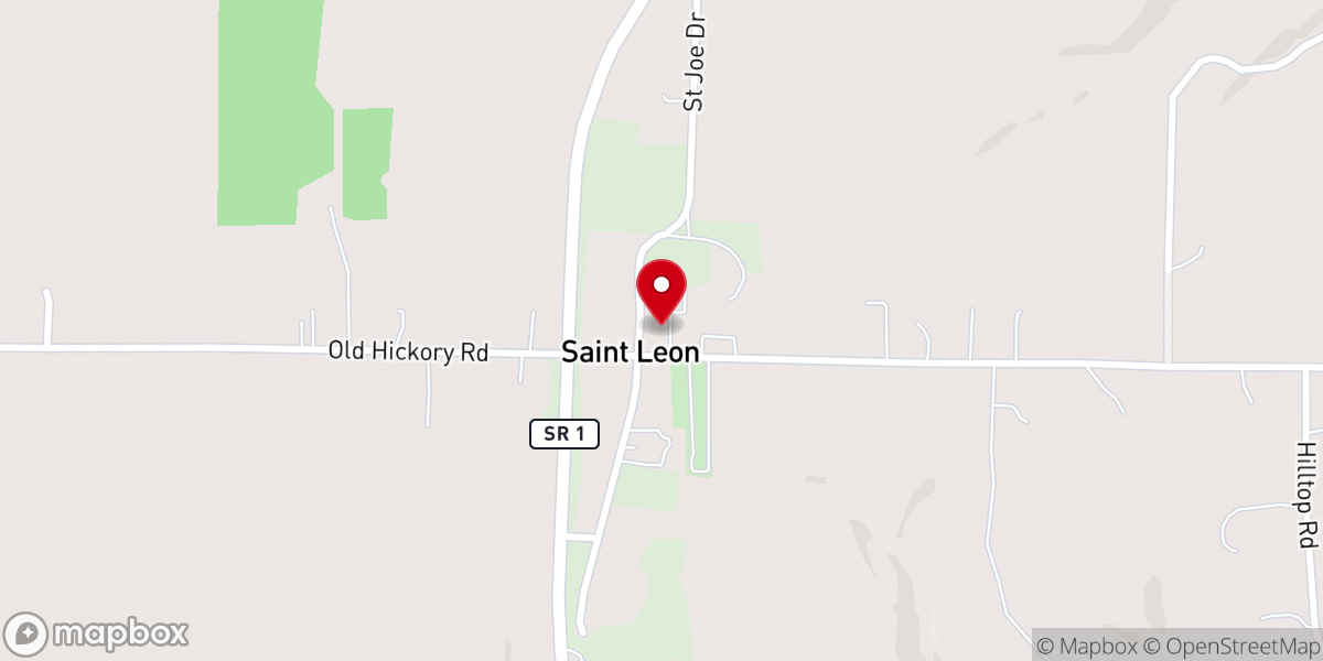Map showing location of St Joseph Catholic Church & Rectory