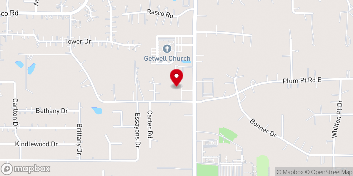 Map showing location of Providence Presbyterian Church