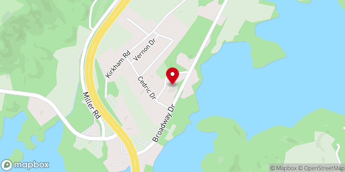 Map showing location of Adriel Baptist Church