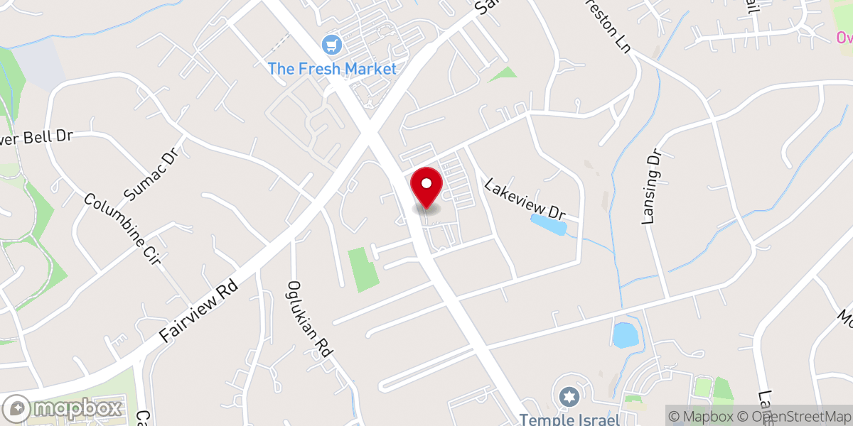 Map showing location of Christ Lutheran Church