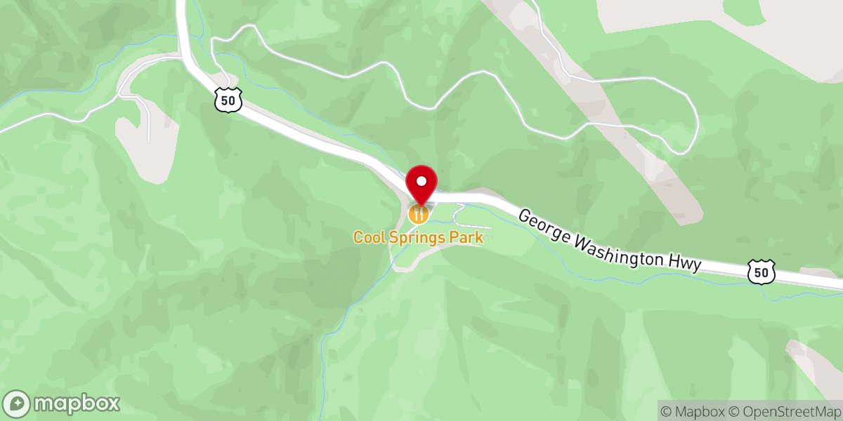 Map showing location of Cool Springs Park