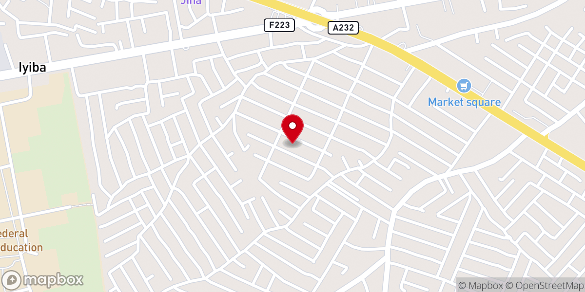 Map showing location of St. Stephen's Anglican Church Asaba