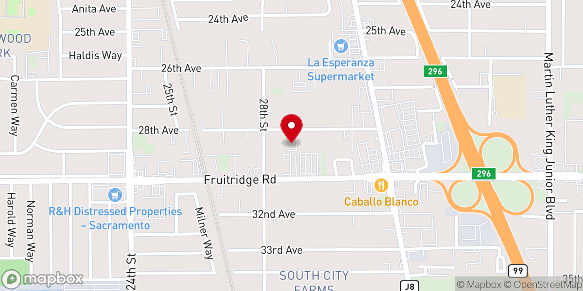 Map showing location of First Japanese Baptist Church