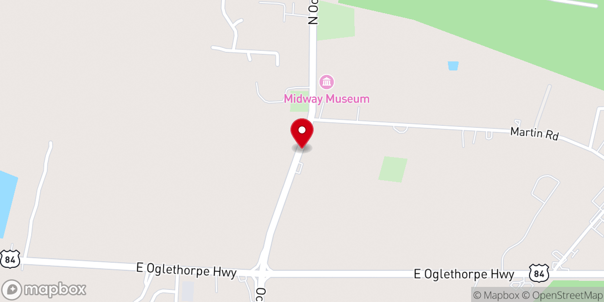 Map showing location of Kilpatrick and Mower at Midway Church Marker