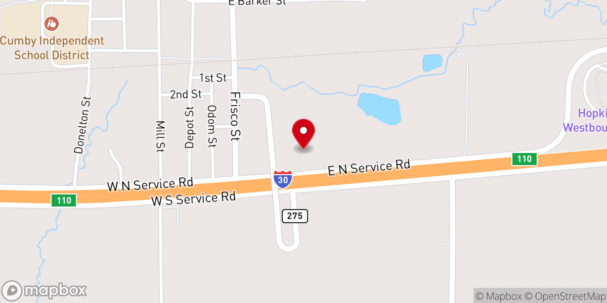Map showing location of Cornerstone Baptist Church