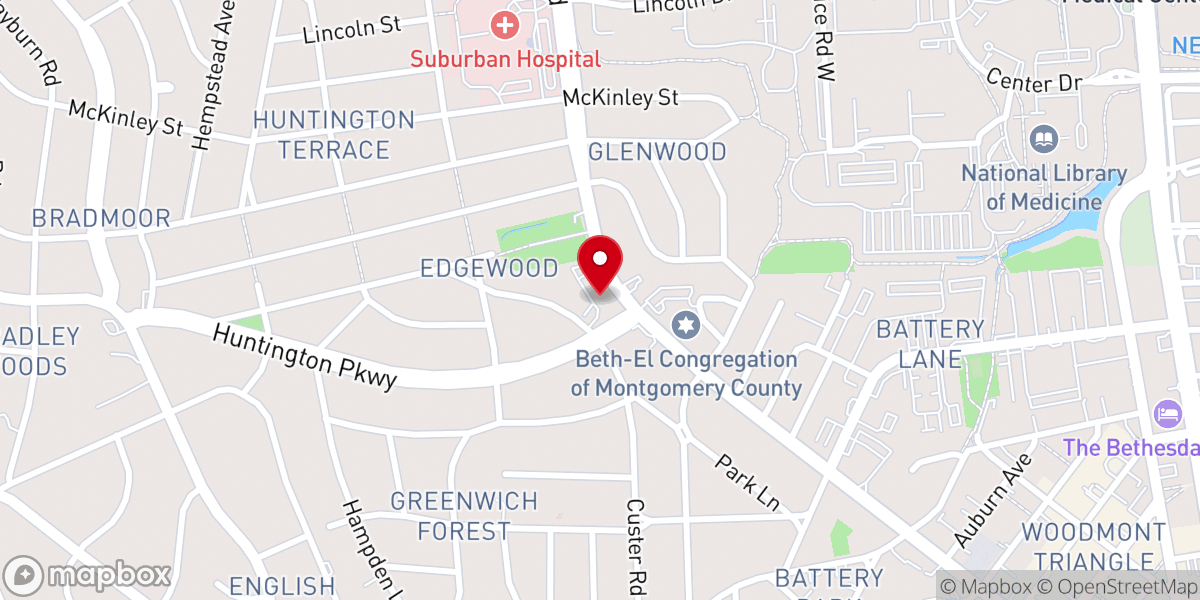 Map showing location of Bethesda United Methodist Church