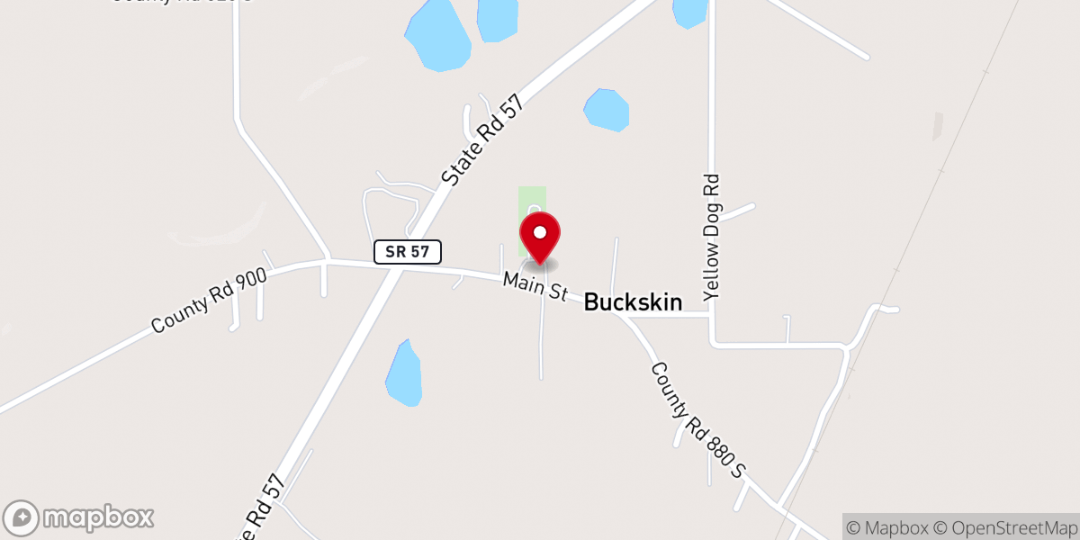 Map showing location of St John’s Church of Buckskin