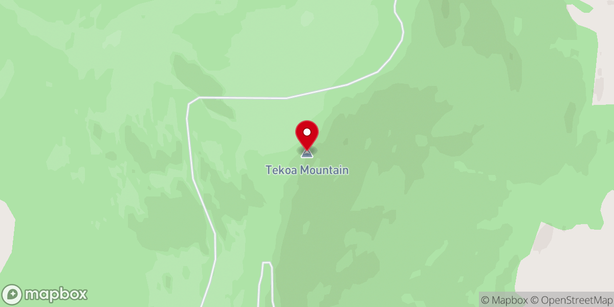 Map showing location of Tekoa Mountain Chapel