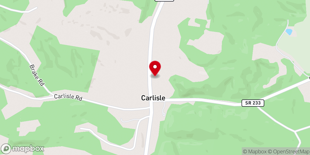 Map showing location of Carlisle Missionary Baptist Church