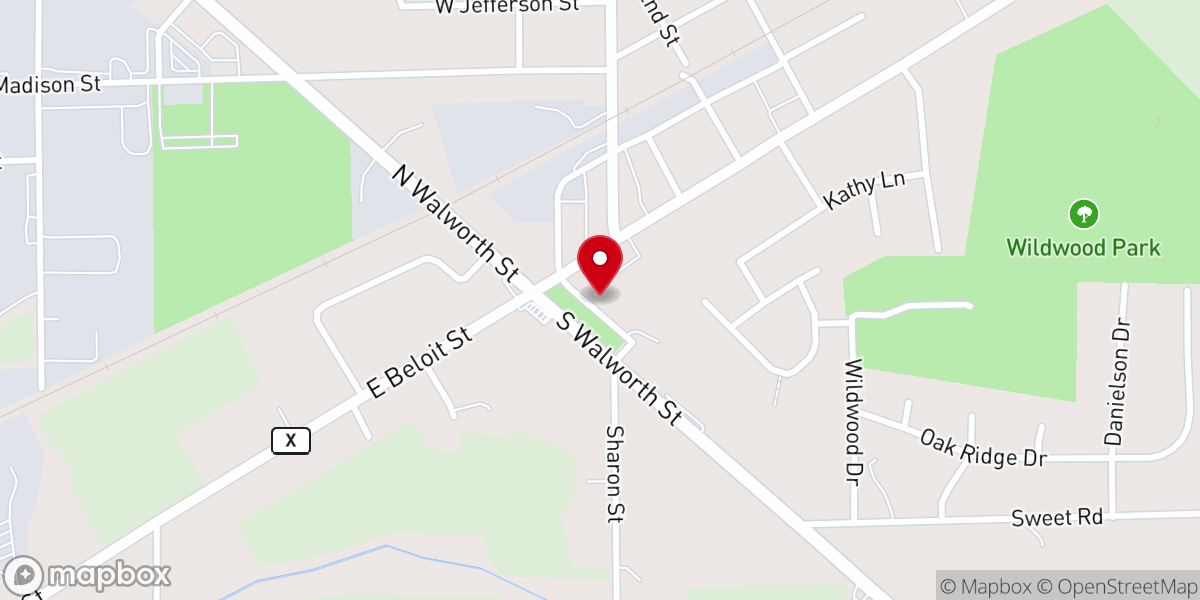 Map showing location of Darien UMC Food Pantry - Food Distribution Center