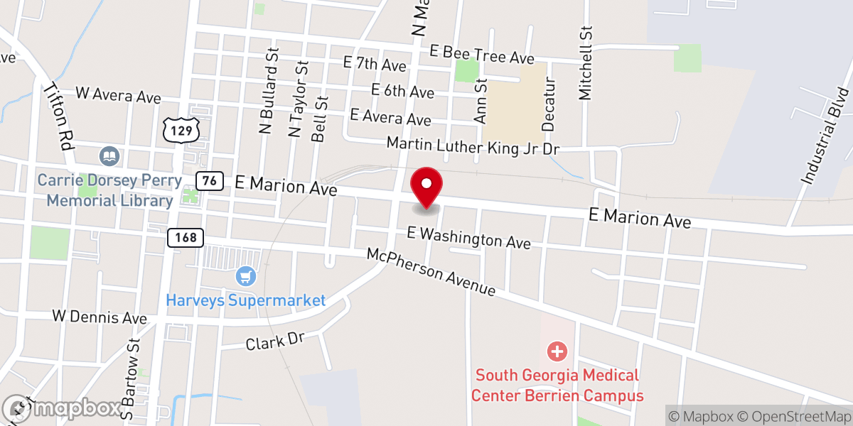 Map showing location of Zion Wall Freewall Baptist Church