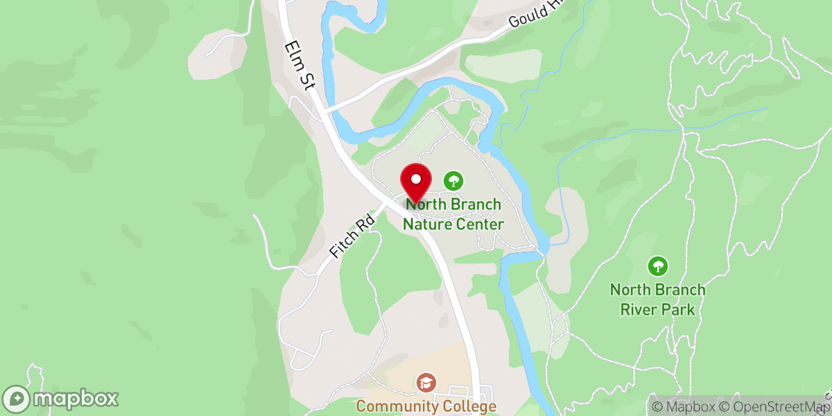 Map showing location of North Branch Nature Center