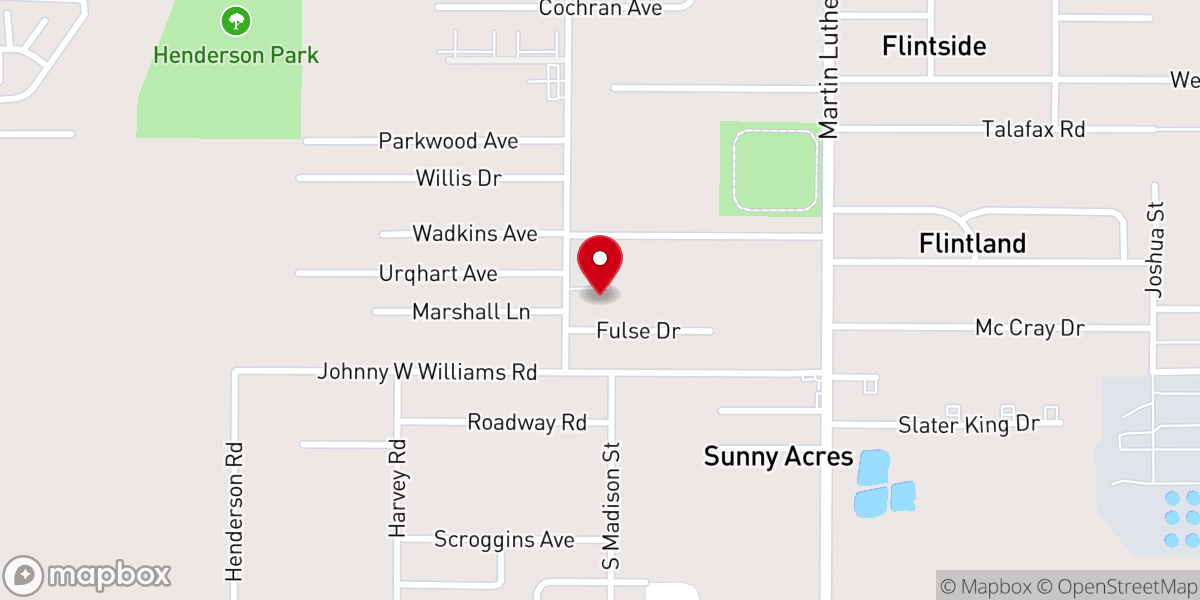 Map showing location of Mt Hebron Baptist Church Inc