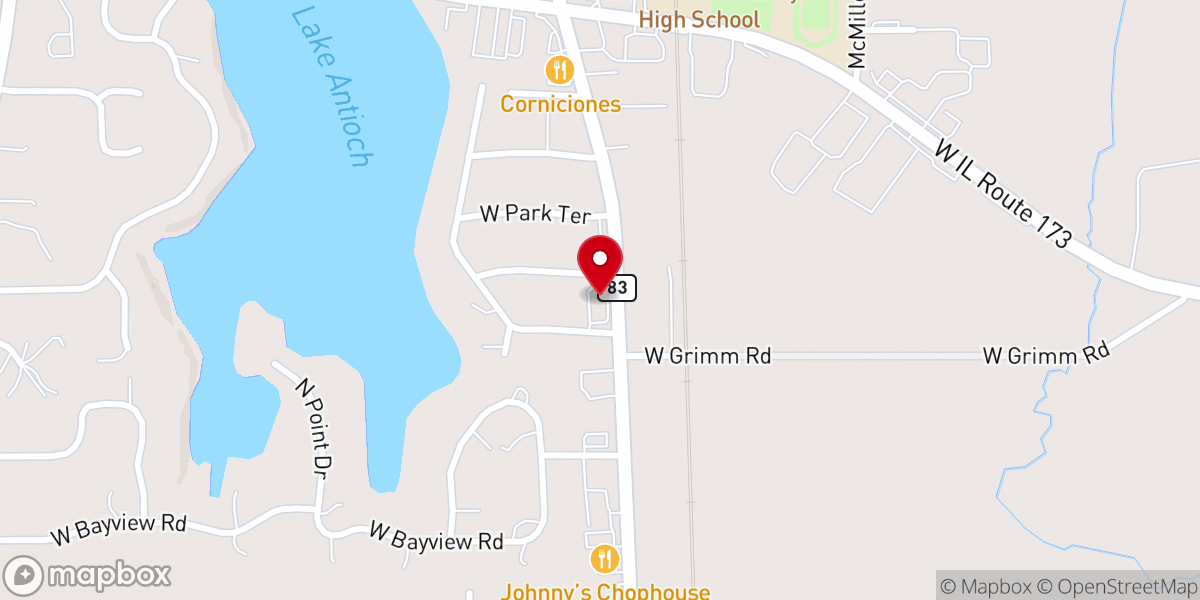 Map showing location of Heartland Baptist Church