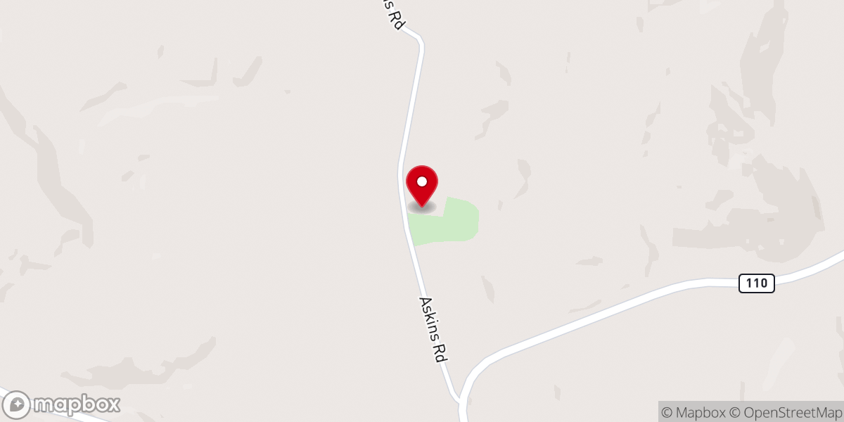 Map showing location of Pleasant Grove Church