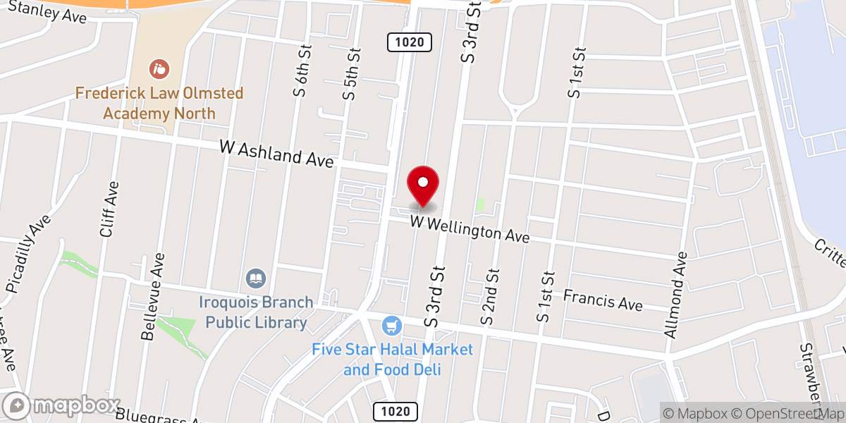 Map showing location of Cornerstone Baptist Church
