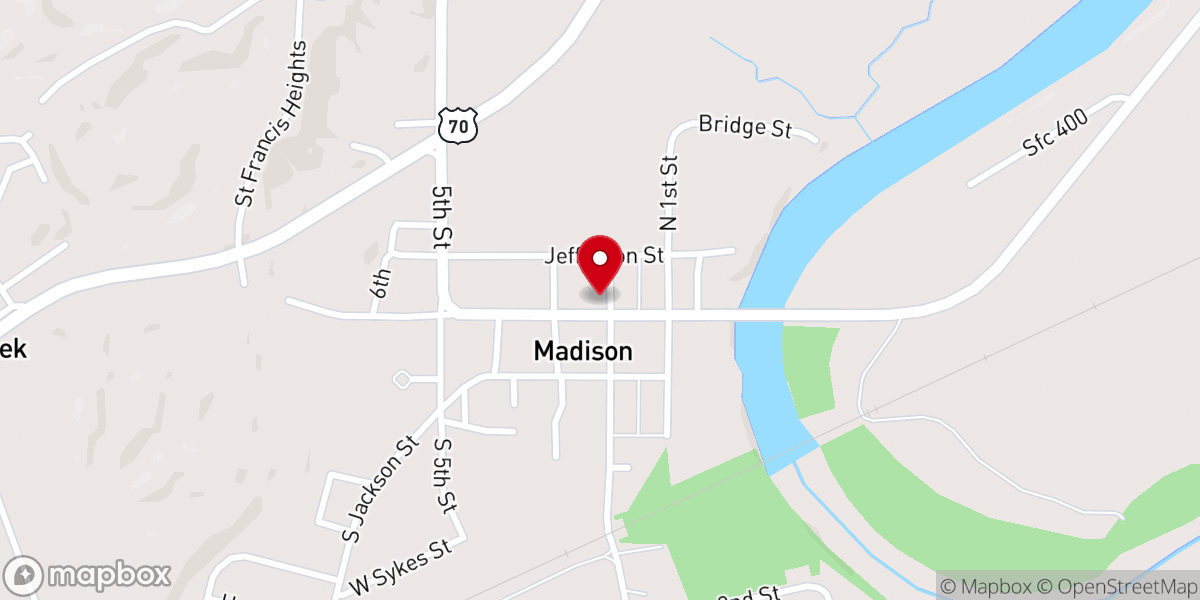Map showing location of Corner Stone Church