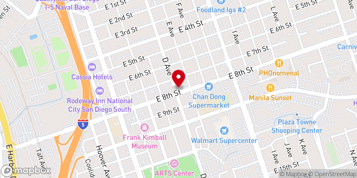 Map showing location of St. Mary's Catholic Church