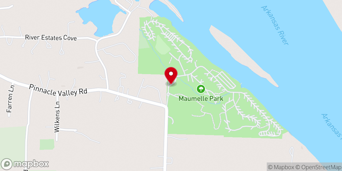 Map showing location of Maumelle Park