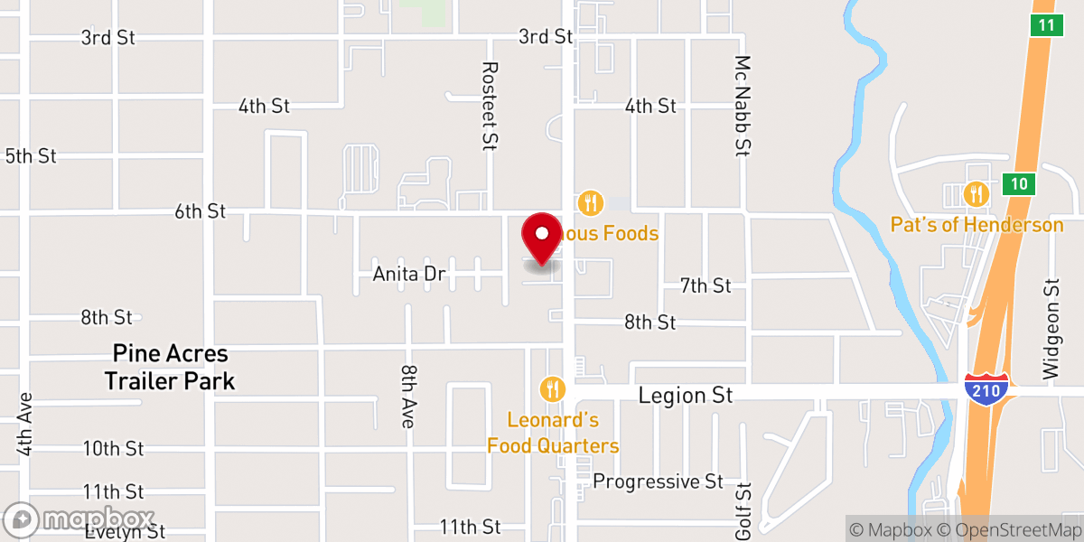Map showing location of True Light Baptist Church