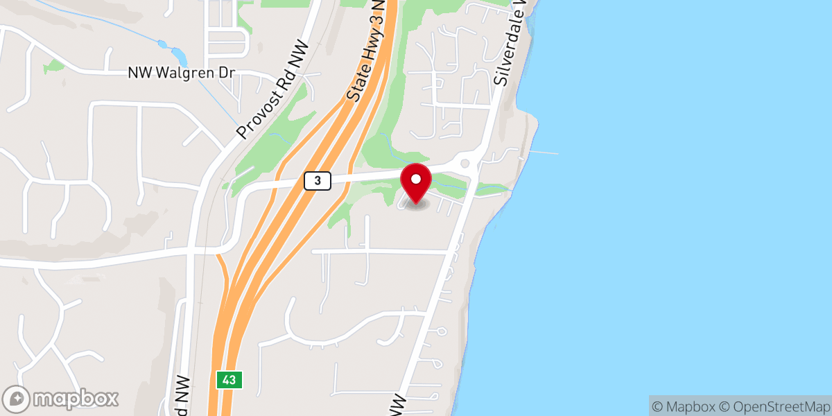Map showing location of Christ the King Lutheran Church