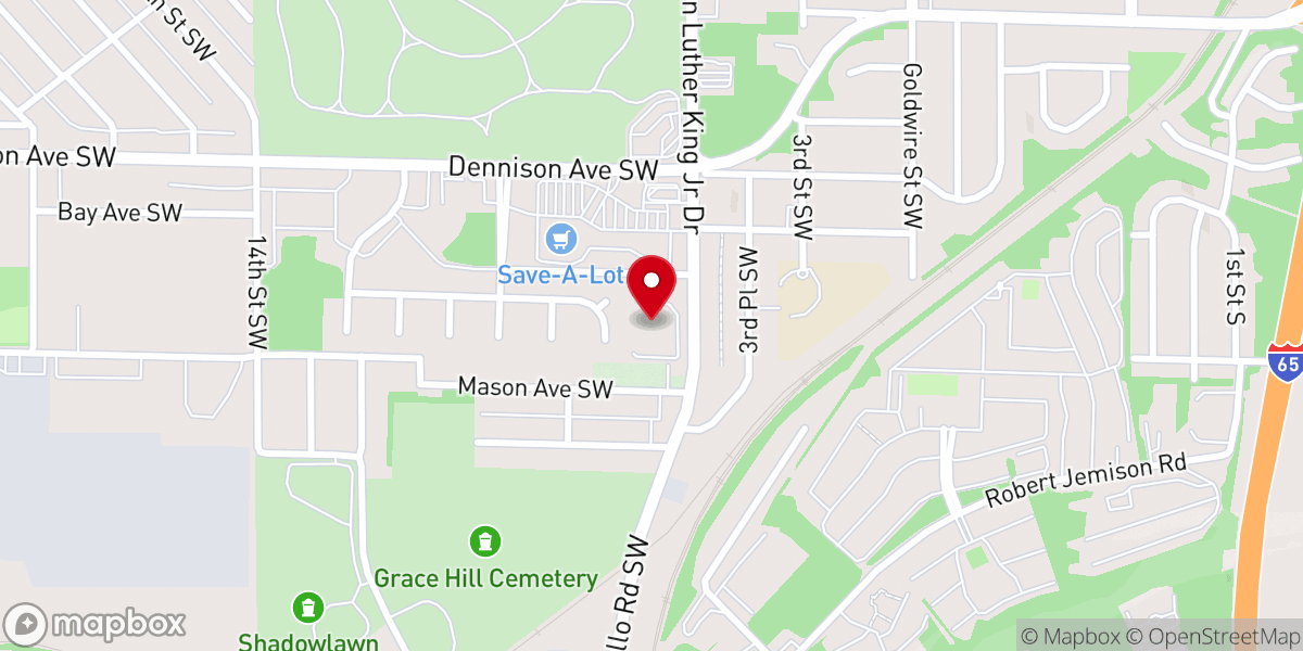 Map showing location of Woodland Park Church of Christ