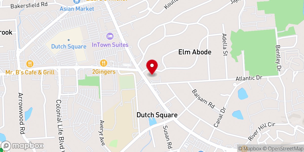 Map showing location of St. Andrews Lutheran Church