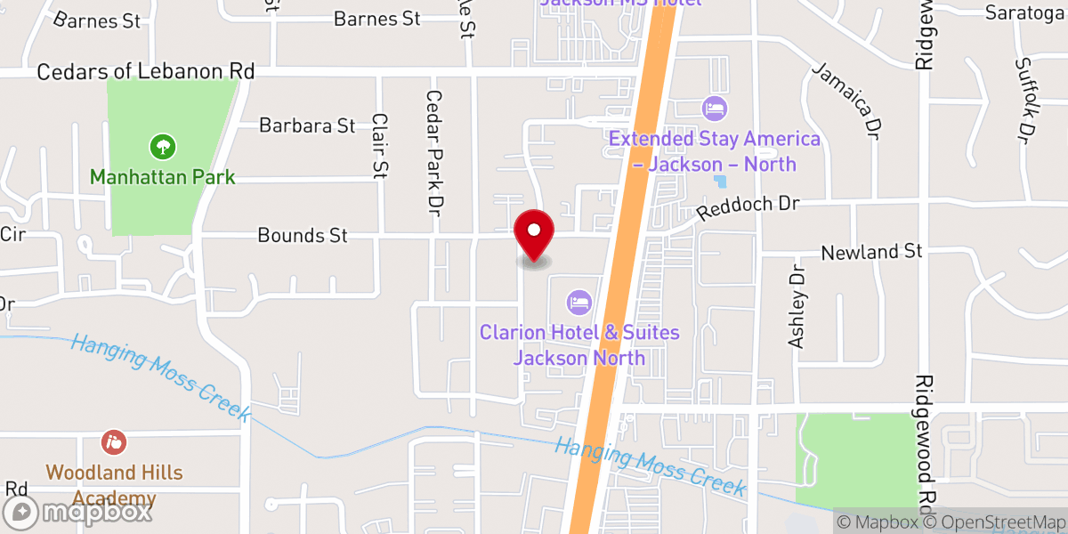 Map showing location of Living Word Christian Center