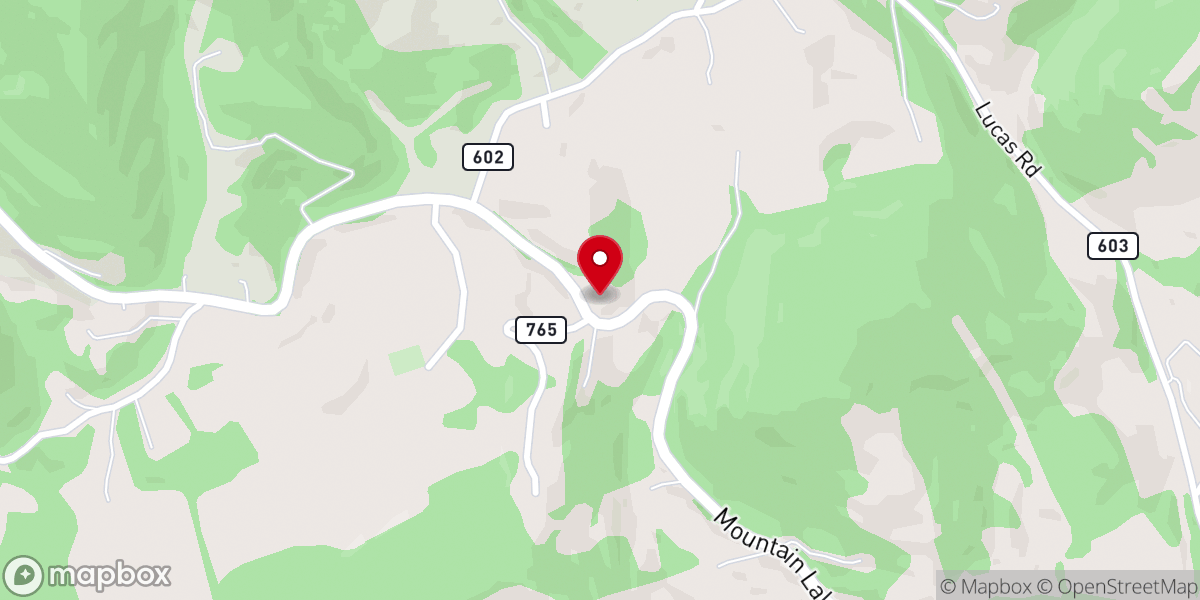 Map showing location of Sherry Memorial Christian Church