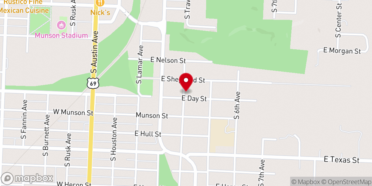Map showing location of Ecclesia Baptist Church