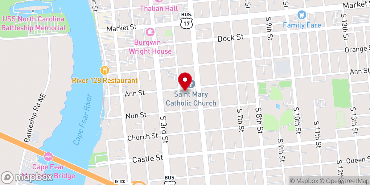 Map showing location of The Sister Isaac Center