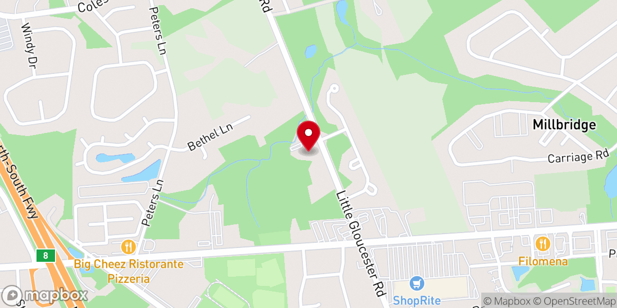 Map showing location of First Baptist Church of Blackwood
