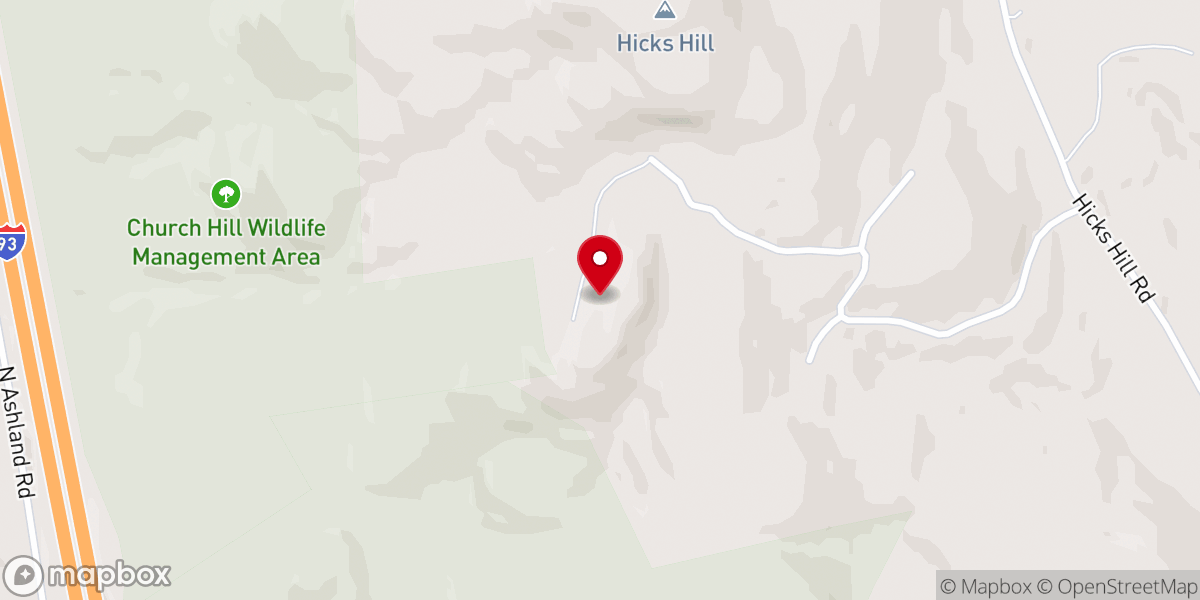 Map showing location of Church Hill Wildlife Management Area