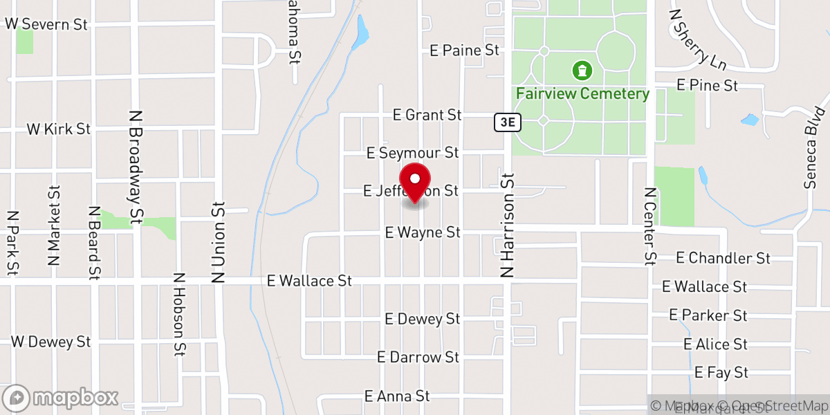 Map showing location of Open Door Cathdral Church of God in Christ