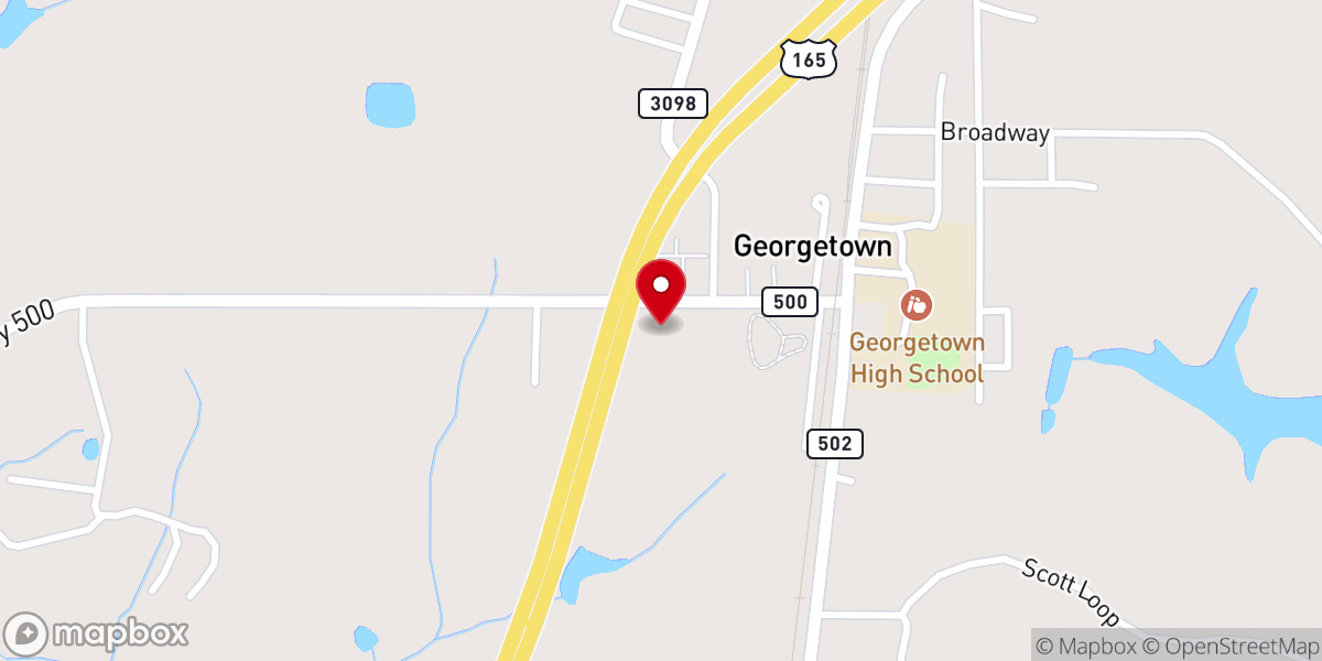 Map showing location of GEORGETOWN Town Hall