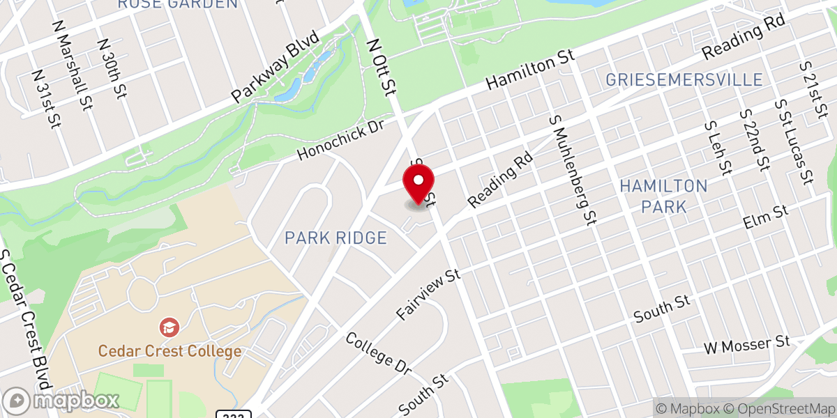 Map showing location of St Timothy Evangelical Lutheran Church