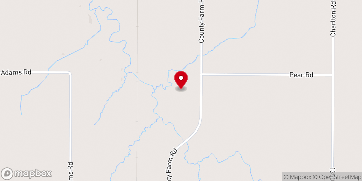 Map showing location of Harveys Point Church