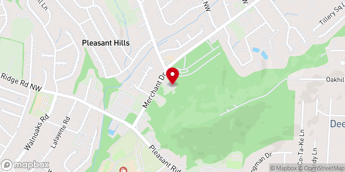 Map showing location of Northwest Baptist Church