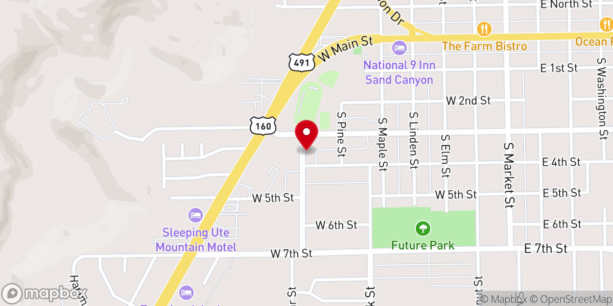 Map showing location of Cortez Seventh-day Adventist Church