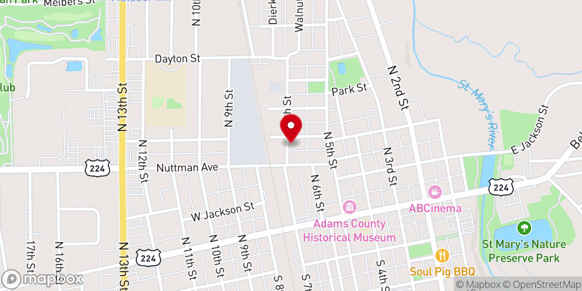 Map showing location of Grace Fellowship
