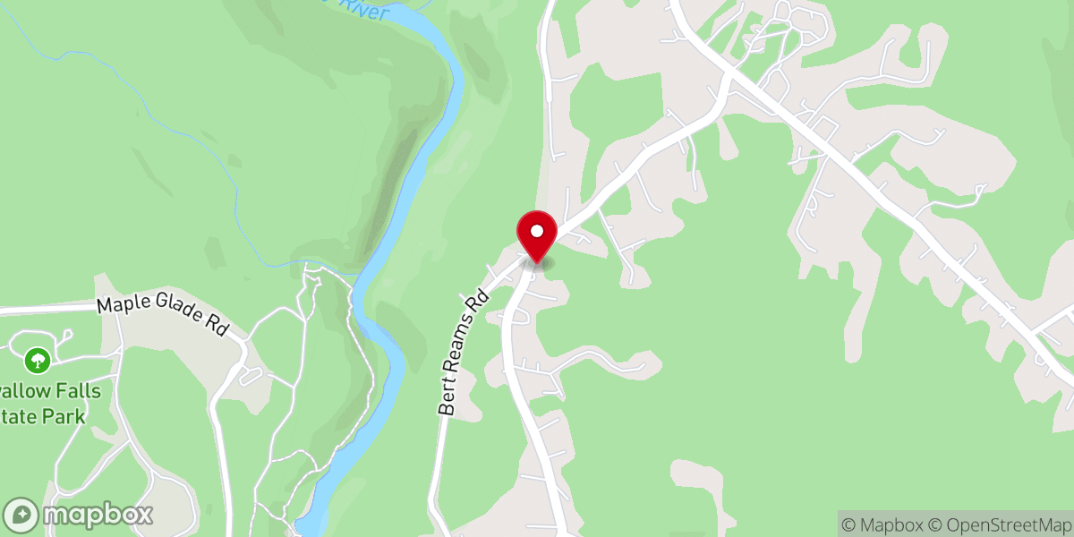 Map showing location of Swallow Falls Dunkard Brethren Church