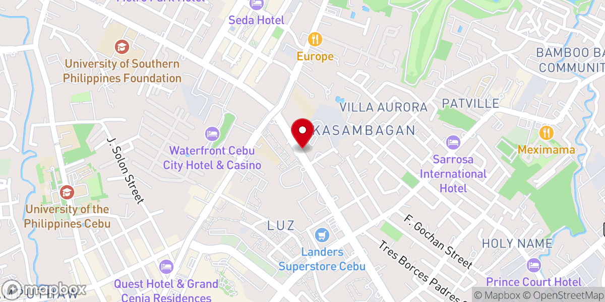 Map showing location of Cebu Christian Baptist Church