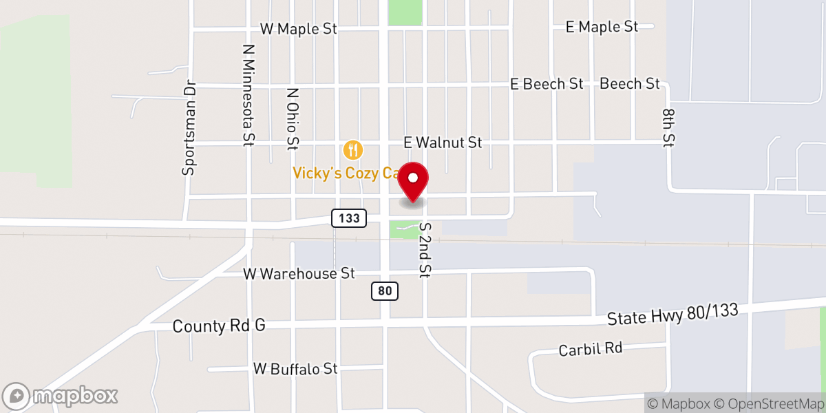 Map showing location of St. Vincent de Paul Society